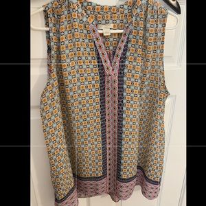 Colorful Sleeveless Blouse